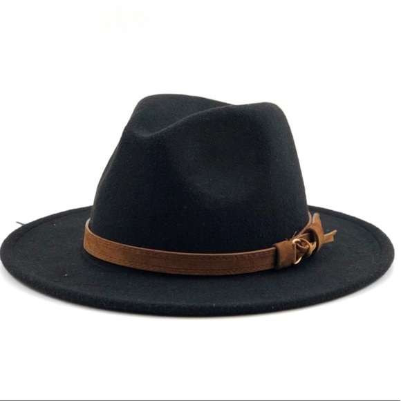 Accessories - 1 LEFT‼️🔥SALE Black Felt Wide Brim Fall Hat